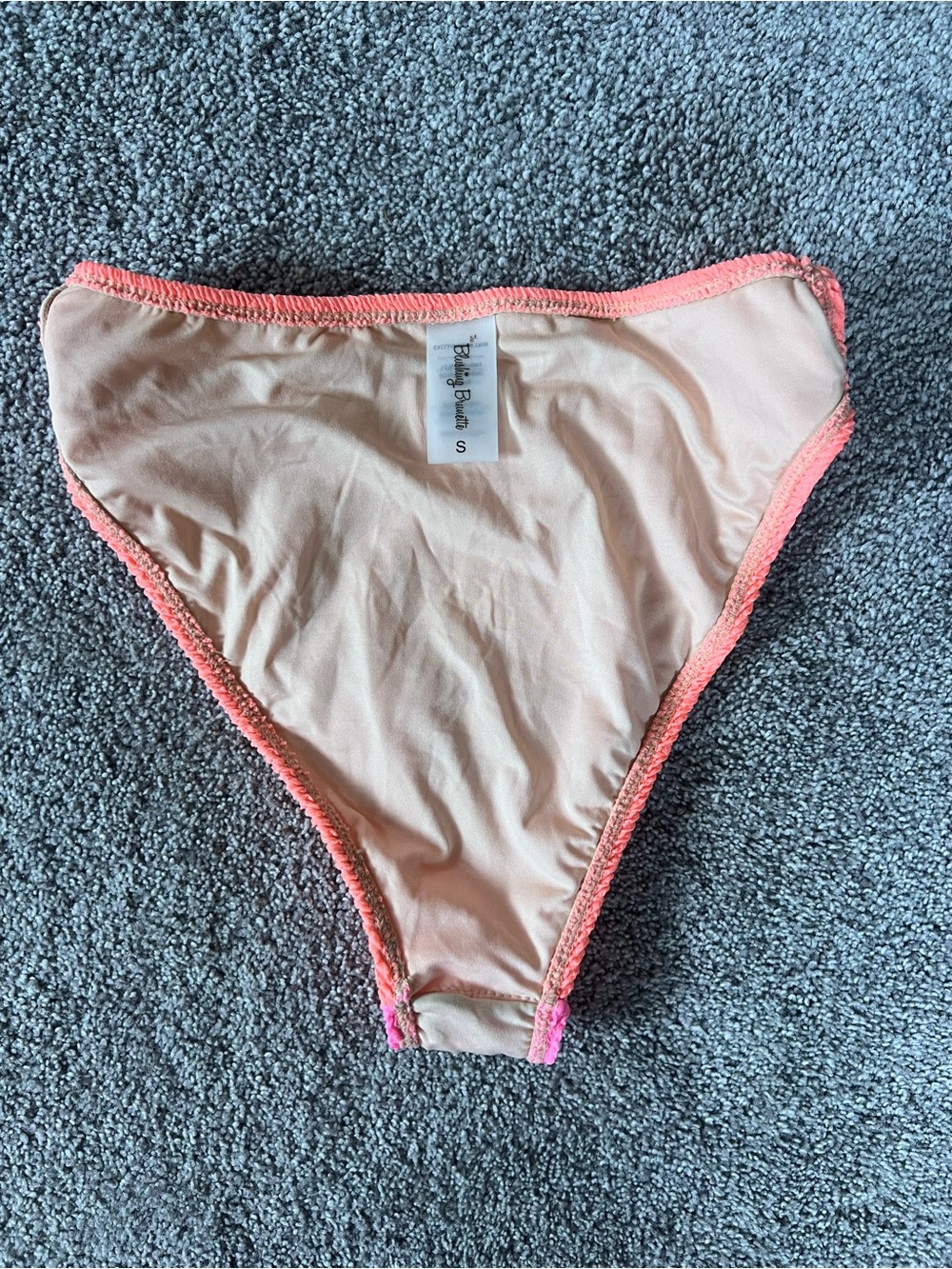 Pink & Coral Bikini Bottom with Ring Detail - Picture 8 of 9